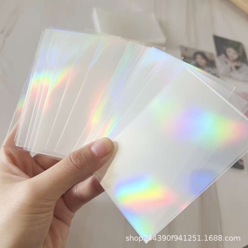 Korean Popcorn 20 Silk Flat Mouth 0.1mm Idol Photo Small Protective Film CPP High Transparency Card Sleeve