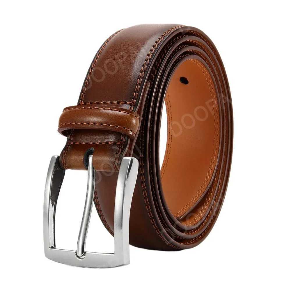 Men Belts High Quality Genuine Leather LONG Large Pin Buckle Metal Automatic Buckle Male Belts Strap Male XJ250602