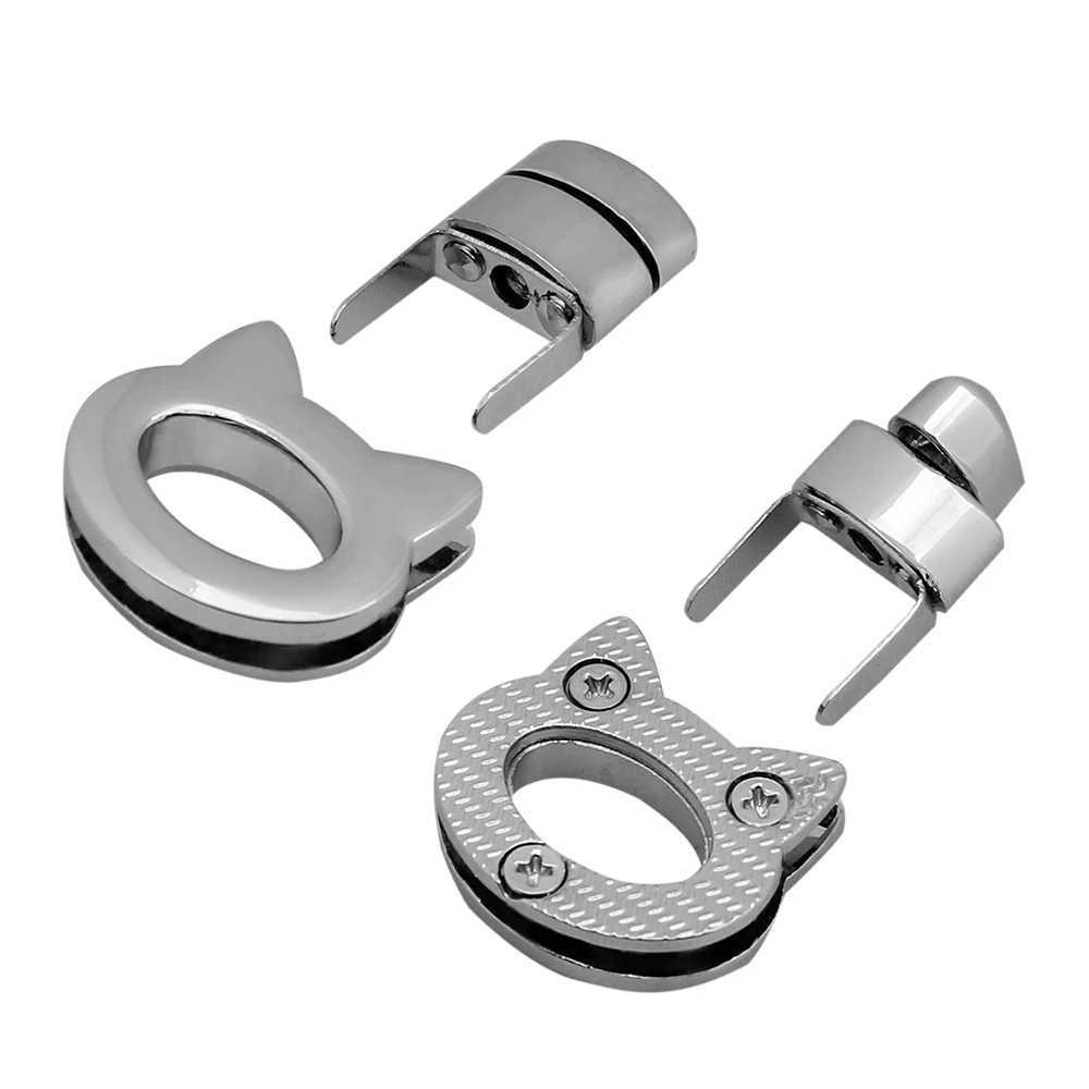 10Pcs 2.1CM Mini Cute Cat Alloy Turn Lock Twist Lock Clasp Durable Women Shoulder Bag Leather Handbag Accessories W250604