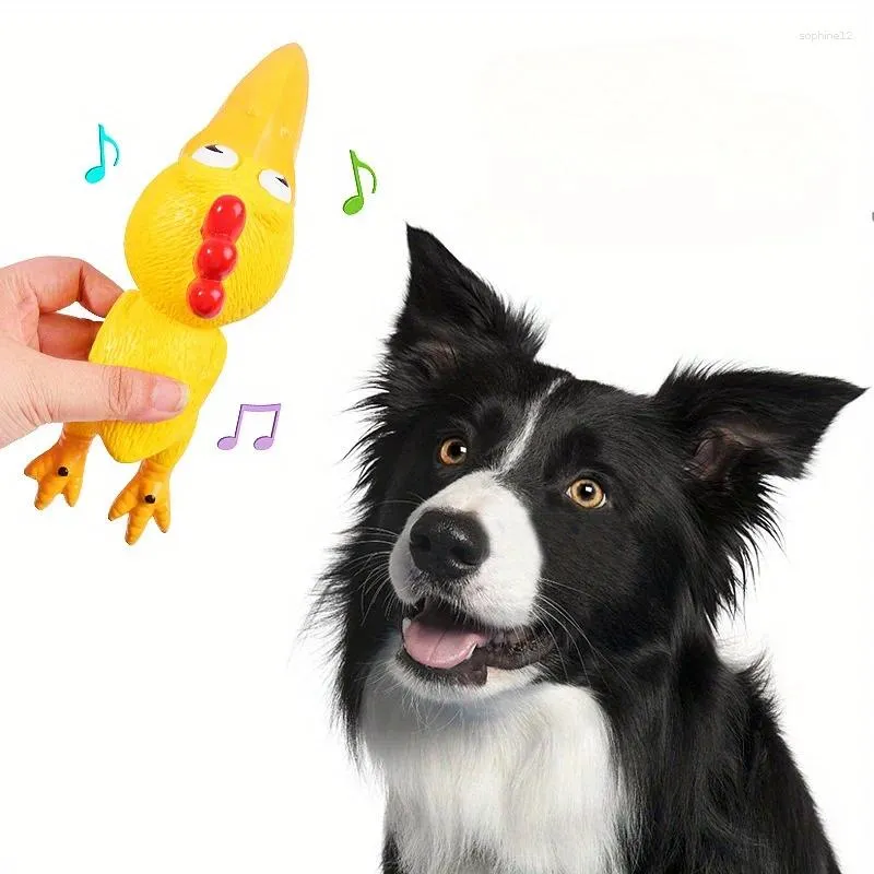 Squeaky Chewy Bird Pet Toy Interactive Canine Natural Latex Bird-Shaped Plaything Chew Dog Puppy Toy 2pcs/Pack