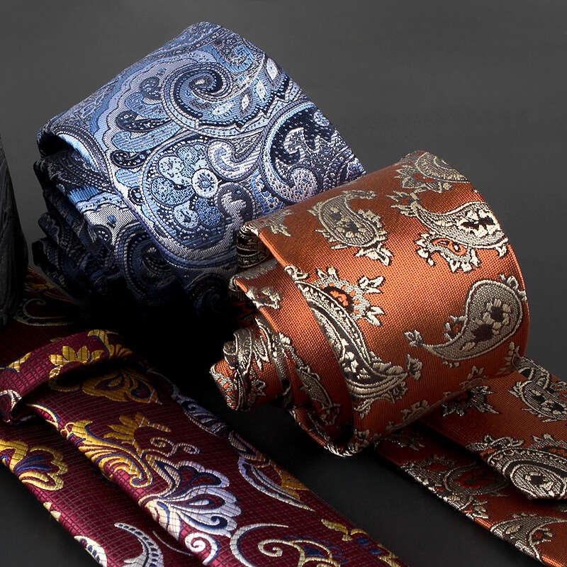 casual paisley cashew pattern tie formal business mens handtied necktie 7cm