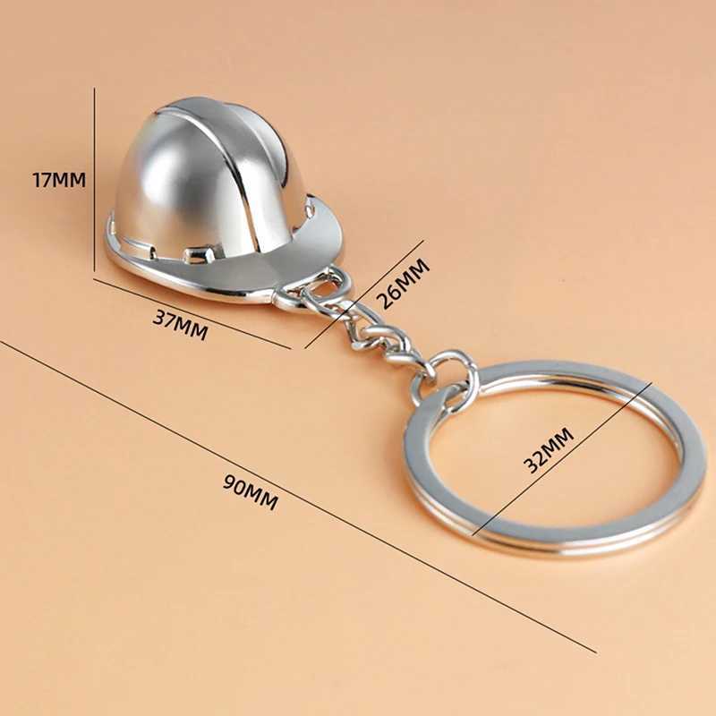 Mini Simulation Metal Hard Hat Keychain Event Holiday Creative Keyring Key Chain Jewelry Gift M250604