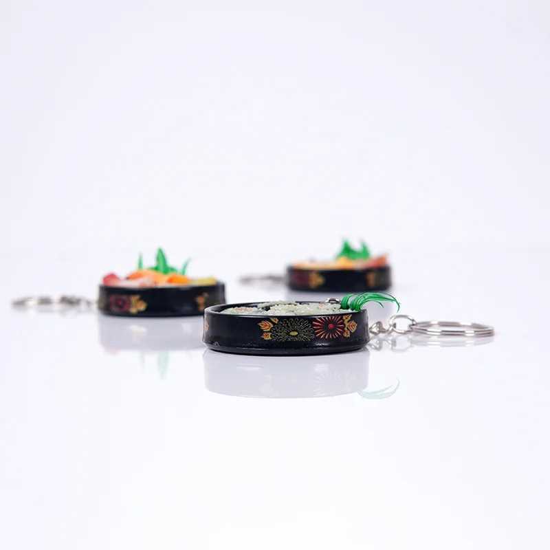 Simulation Food Keychain Pendant Funny Gift Lunch Box Sashimi Toys Party Couple Car Bag Key Rings W250604