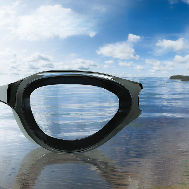 Children's Waterproof Anti-Fog HD Boys Goggles Swim Cap Large Frame Girls Professional Swimming Glasses Non-Tightening