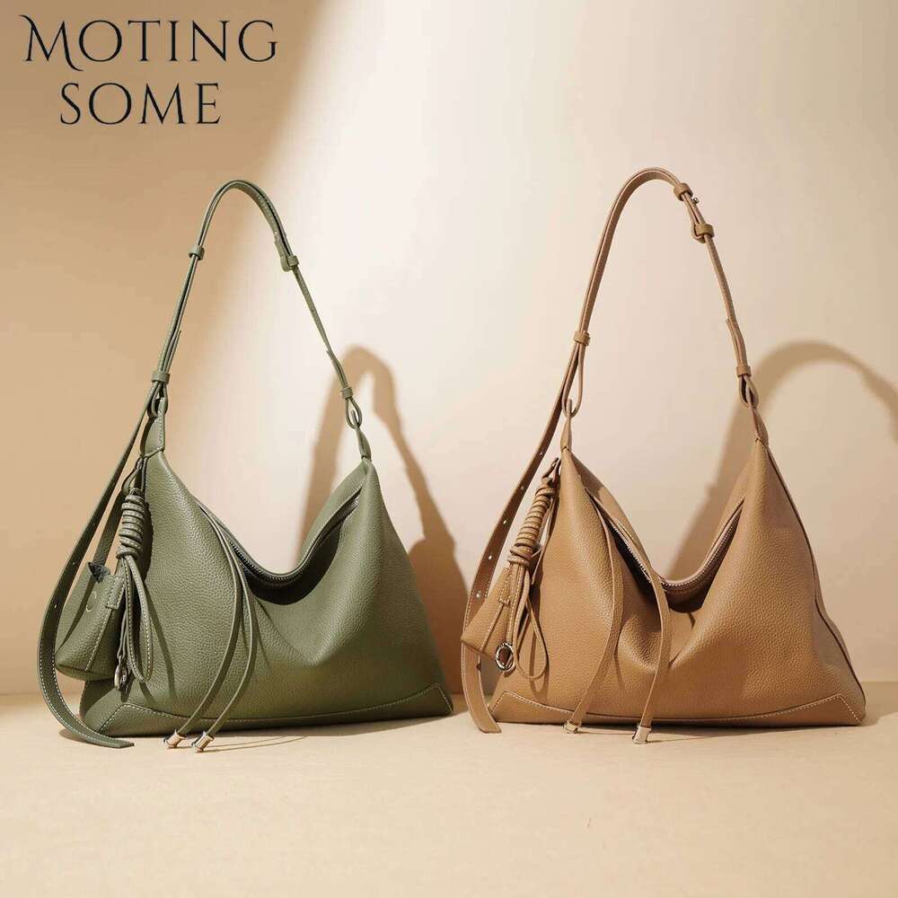 Motingsome Genuine Leather Woman Handbag And Purse Frist Layershoulder Hobos 2025 New Messenger Tote Daily Bag