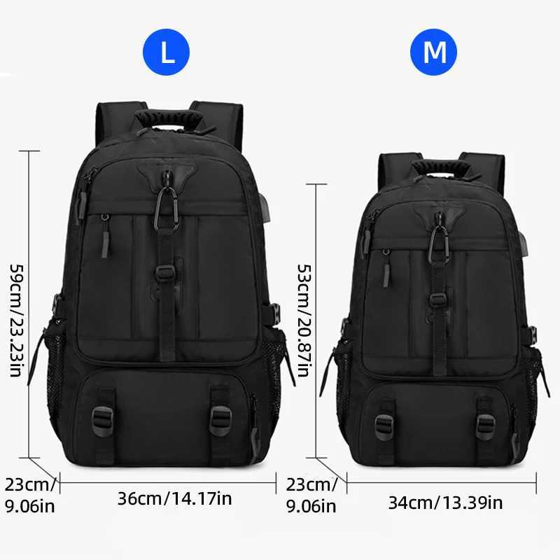 USB Camping Backpack Travel Bag with Shoes Pocket Outdoor Sport Men Large Hiking Climbing Camouflage Expandable Laptop RucksackW250603