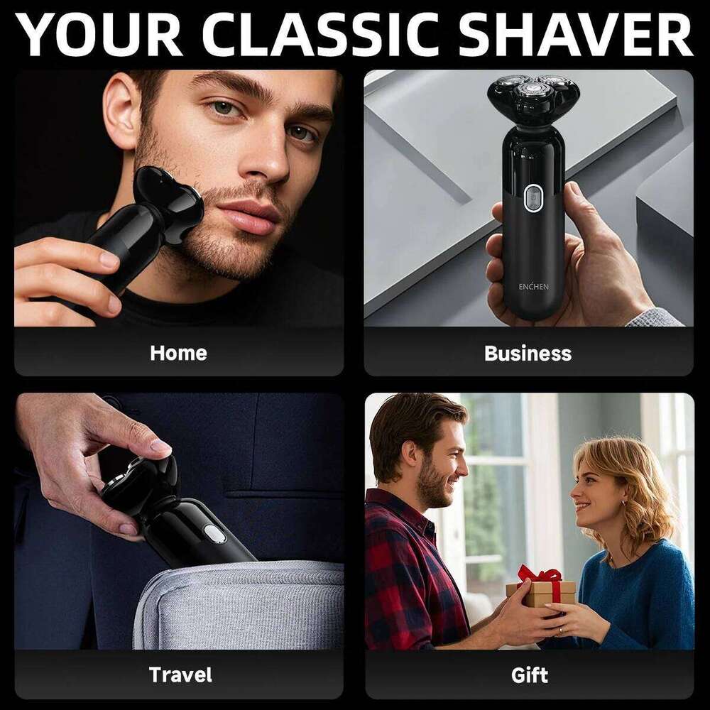 ENCHEN Electric Professional Wet And Dry Use Razor Hair Trimmer Portable Shaver Reciprocating Shaving Hine Man Mocha S