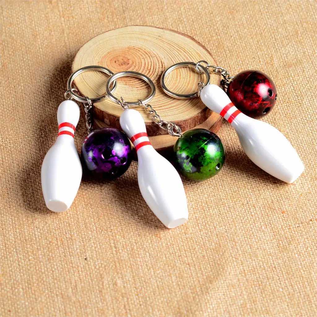 New Design Bowling metal Keychain Car Key Chain Key Ring Sports Hot Sale Keyring pendant For Man Women Gift M250604