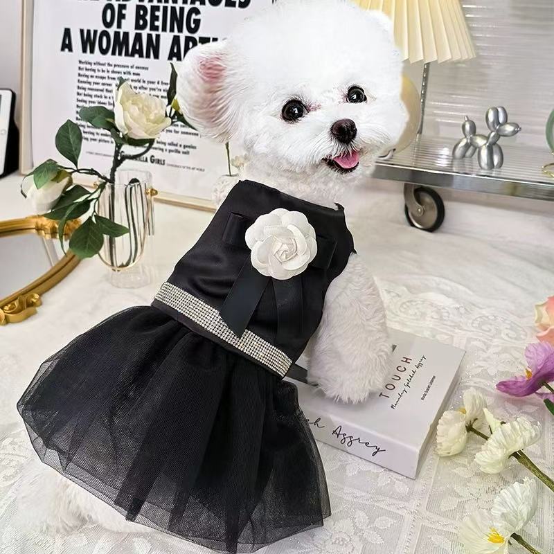 T00378 Spring new dog clothes pet dress cat skirt small dog Yorkshire Bichon wedding dress