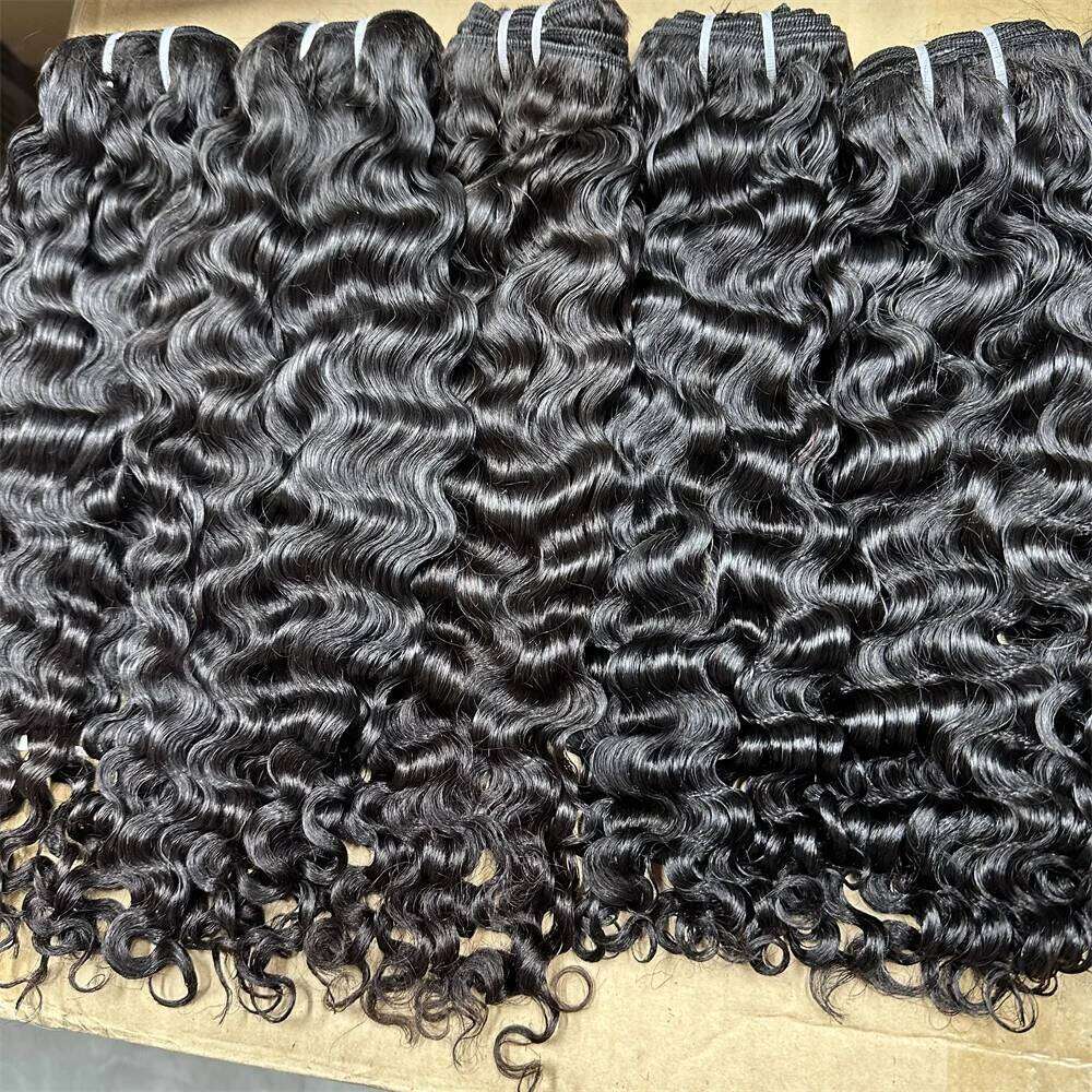Original Real 3C4A 4 Bundle Deals Weft Extensions Burmese Curly Raw Human Hair Bundles Weave Full Head
