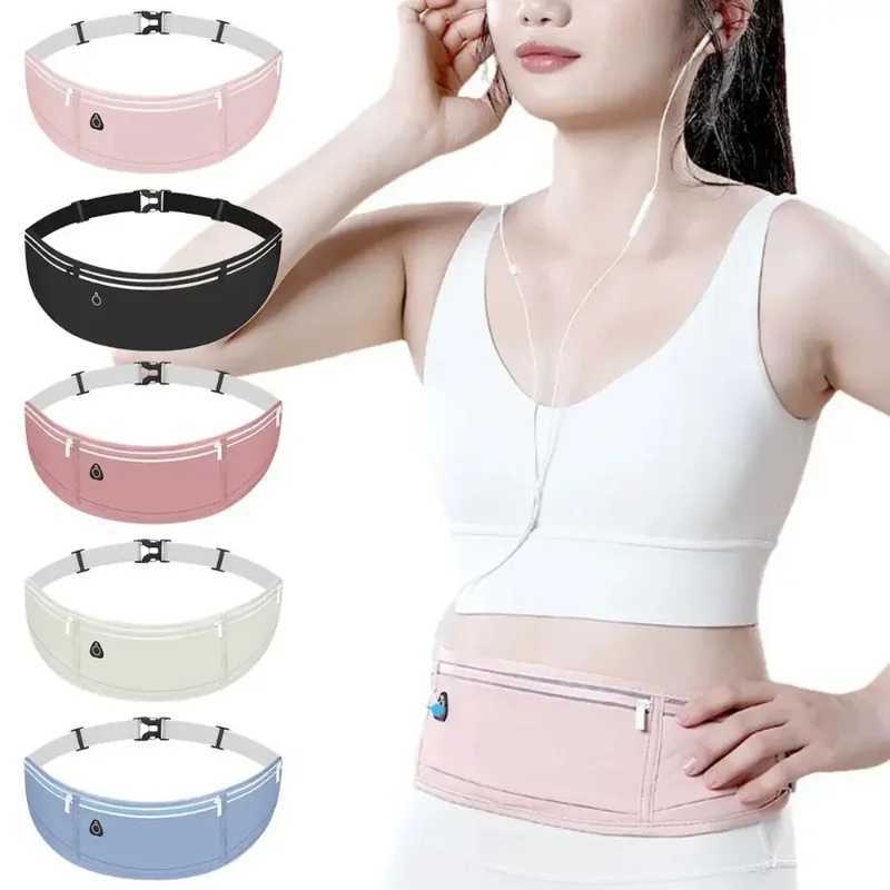 Unisex Outdoor Marathon Running Reflective Waist Bag Elastic Water Bottle Sports Waist Bag Large Capacity Anti-Theft Phone Bag W250604