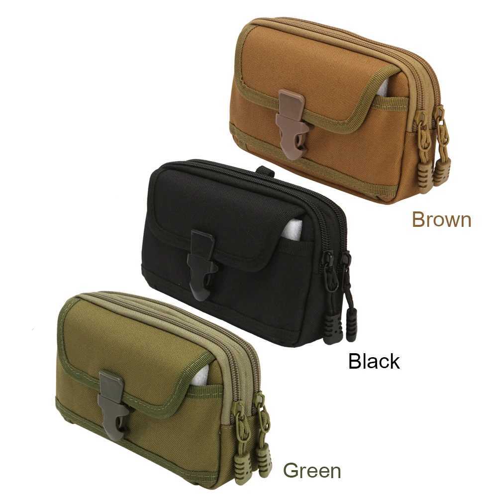 Tactical Molle Pouch Waist Bag for Outdoor Activities Holds 6.5 Inch Phone Ideal for Camping and Hunting Trips W250604