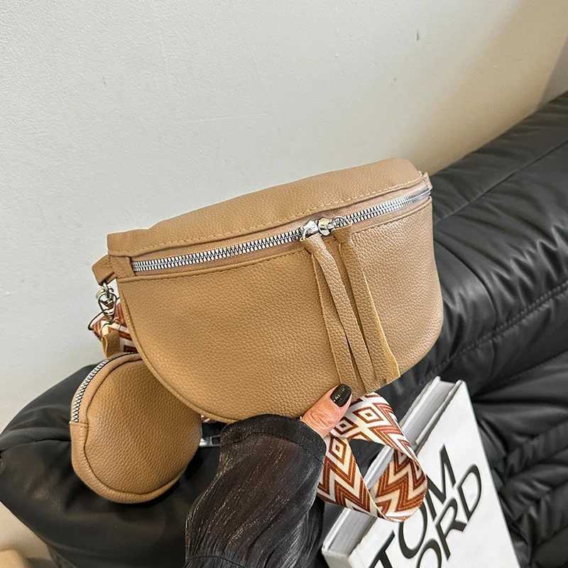 Small Semicircle Saddle Shoulder Crossbody Bags For Women Pu Leather Waist Bag Anti Theft Casual Chest Bag Fashion Belt Bag W250604