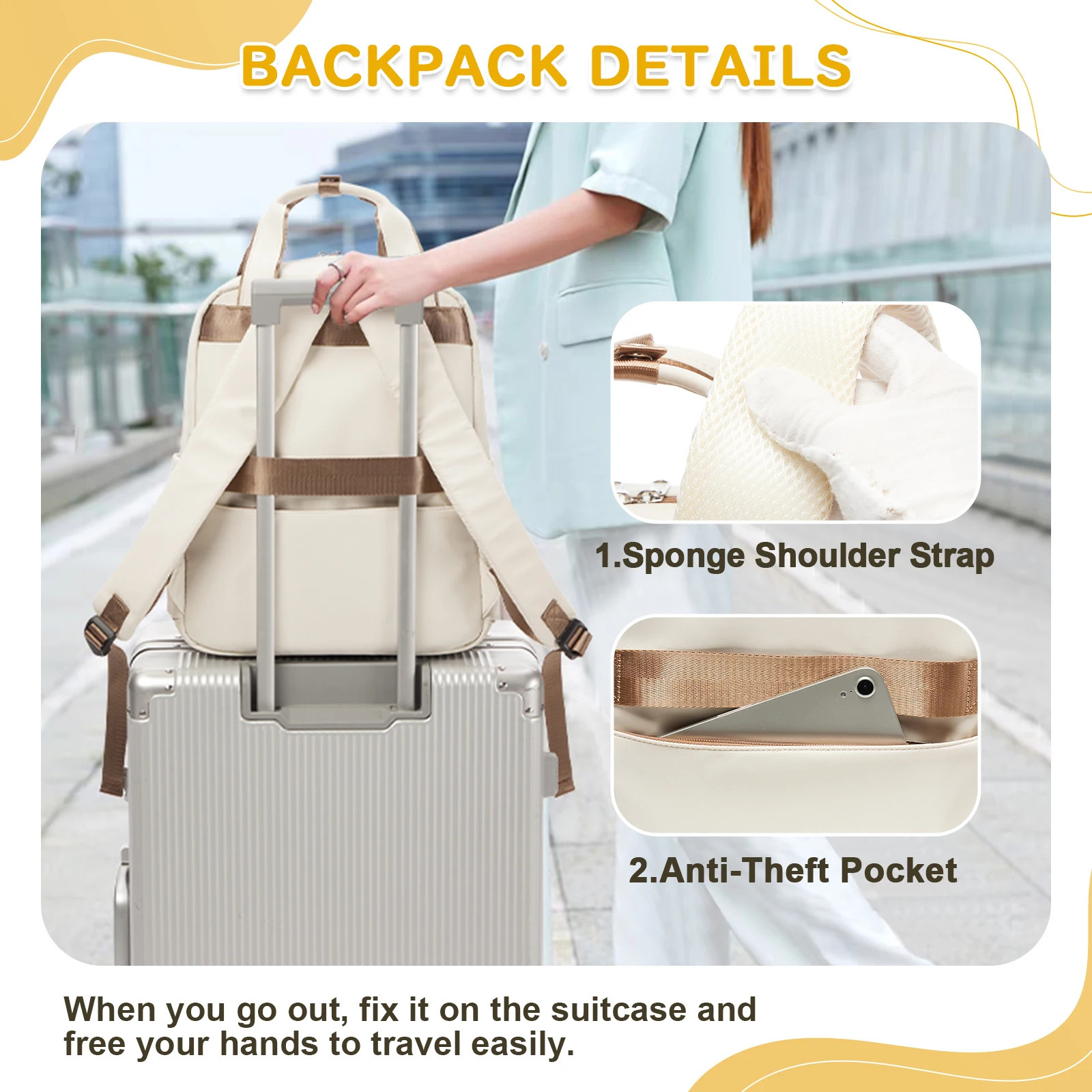 Womens Backpack Fashion Simple Travel Backpack Shoulder Bag Commuting Teenager Casual College Backpack Ins Laptop Bag 250530