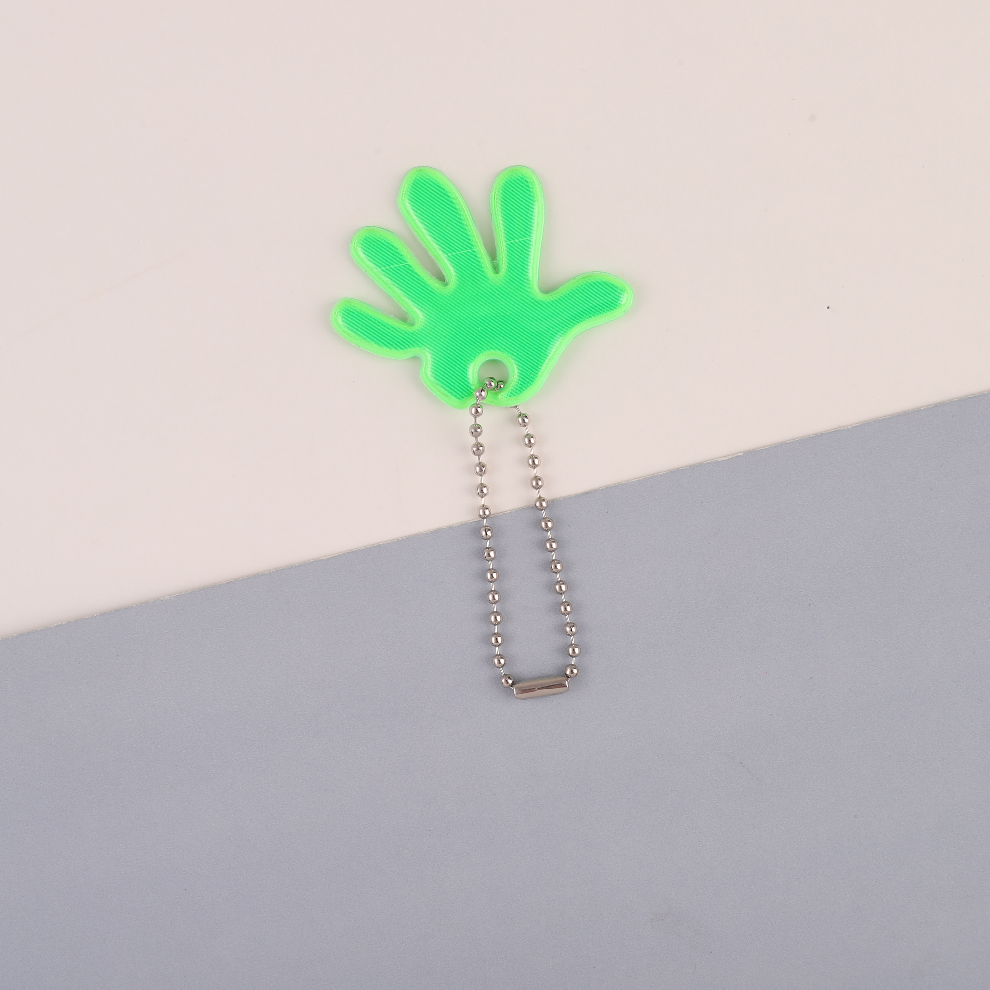 Minimalist Design Hand Shape Backlighting Keychain Perfect for Safe Outdoor Activities at Nighttime, Customizable Wholesale Options