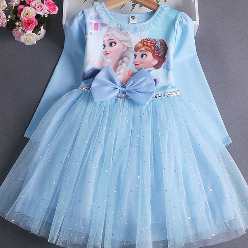 DISNEY kids designer clothes baby girl designer clothes Girls' dress birthday party outfit Girls' holiday dress baby outfit Elsa princess dr