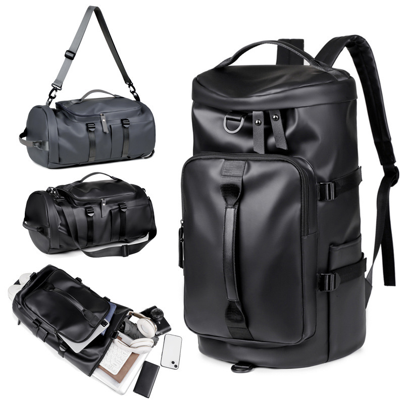 Korean Style Large Capacity Casual Trendy Men's Outdoor Travel Dry Wet Separation with Shoe Compartment Crossbody Bag