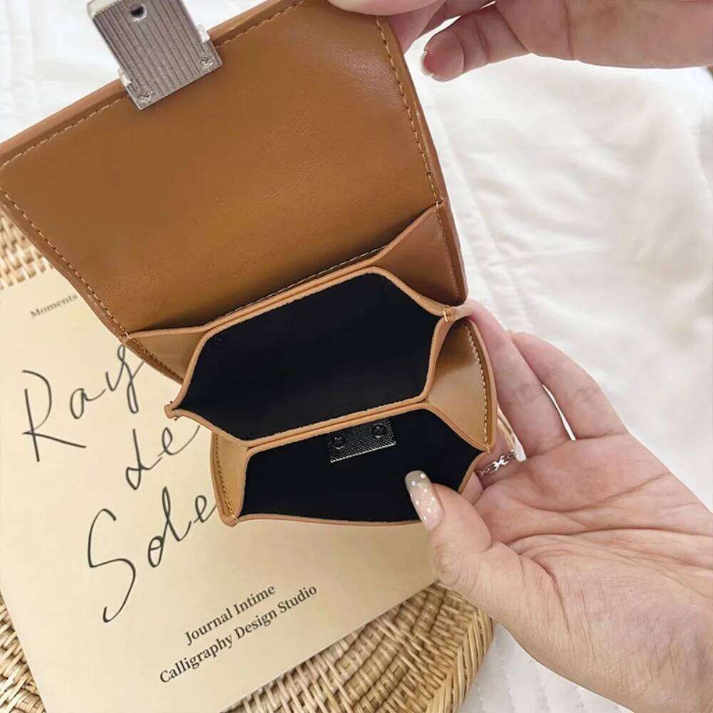 Fashion PU Leather Women Wallets Large Capacity Portable Money Bag Solid Color Small Coin Purse Female