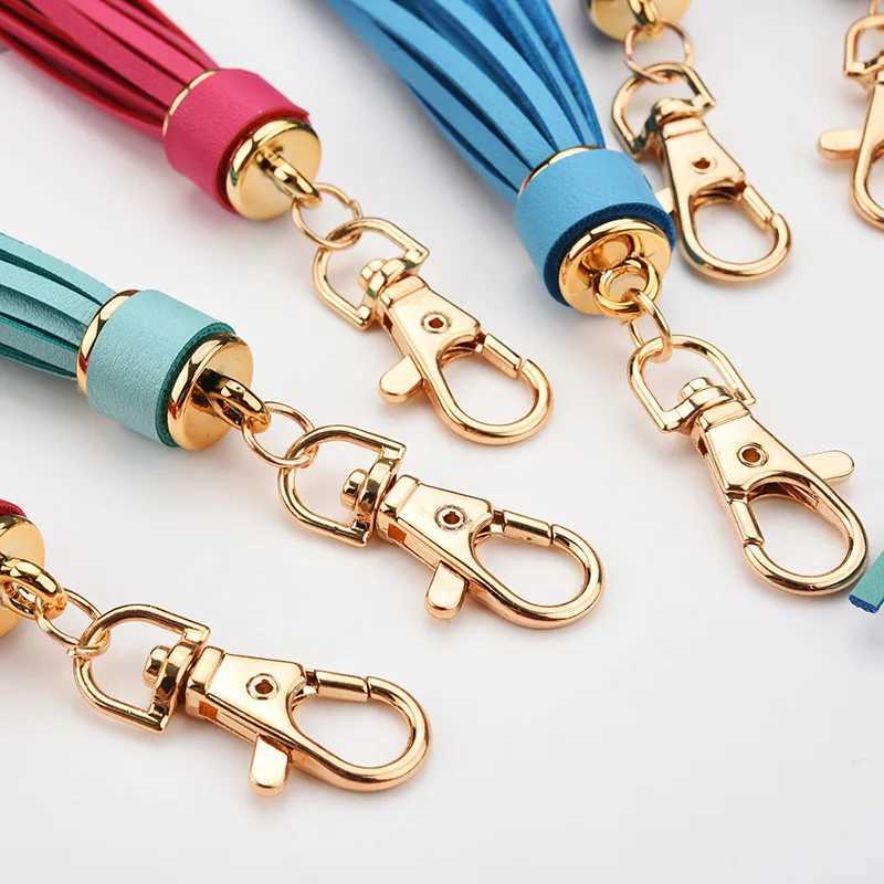 Fashion PU Leather Tassel Key Chain Women Cute Tassel Keychain Bag Accessories Decoration Tassels Car Key Ring Fringe Jewelry W250604