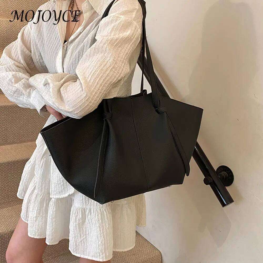 Women's Bags Designer Women Fashion Shoulder Large Capacity PU Leather Simple Purse Solid Color Slouchy Tote Bag Ladies Travel Handbag