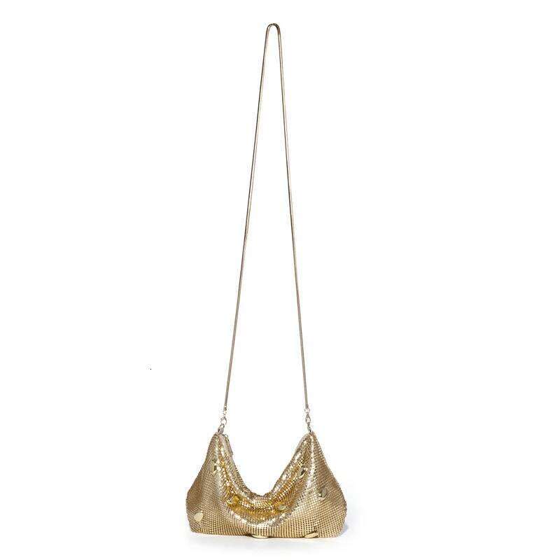 Gold Shiny Rhinestone Dinner Bag New Party Wedding Purses 2025 Full-Dia Ladies Handbag Designer Sparkly Evening Bags