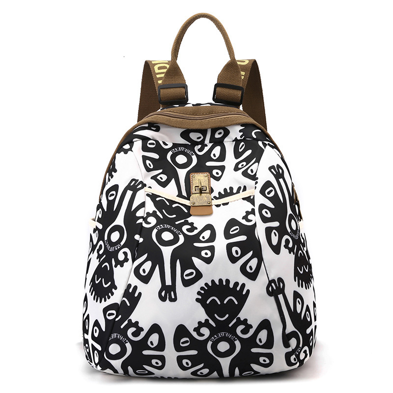 Free Shipping Korean Designer Bag Outdoors Style Backpack For Women New Fashion Travel Casual Outdoor Women's Backpack Large Capacity Printed Sch