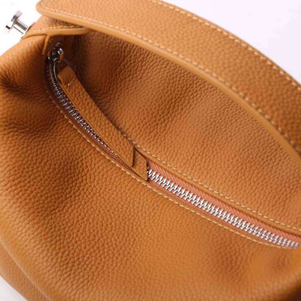 Motingsome Soft Leather Woman Shoulder Saddle Bags 2024 New Mini Tote Handbag And Purse Daily Cowhide Bag
