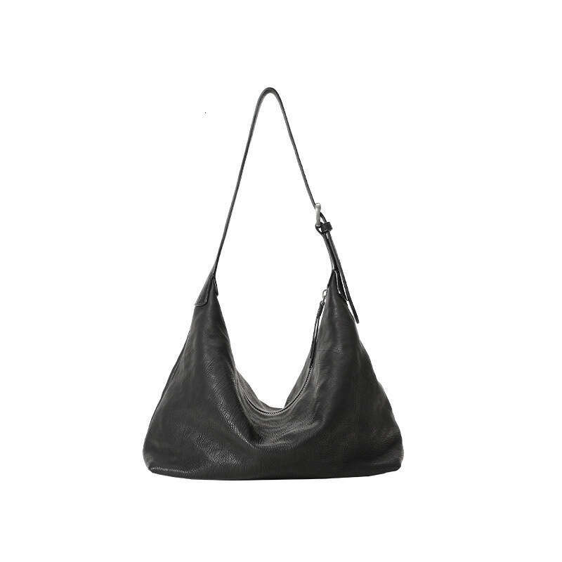 Women's Bags Designer Qiu Zhen Top Layer Vegetable Tanned Underarm Hobo Genuine Leather Casual Versatile Single Shoulder Commuter Dumpling Bag Fo