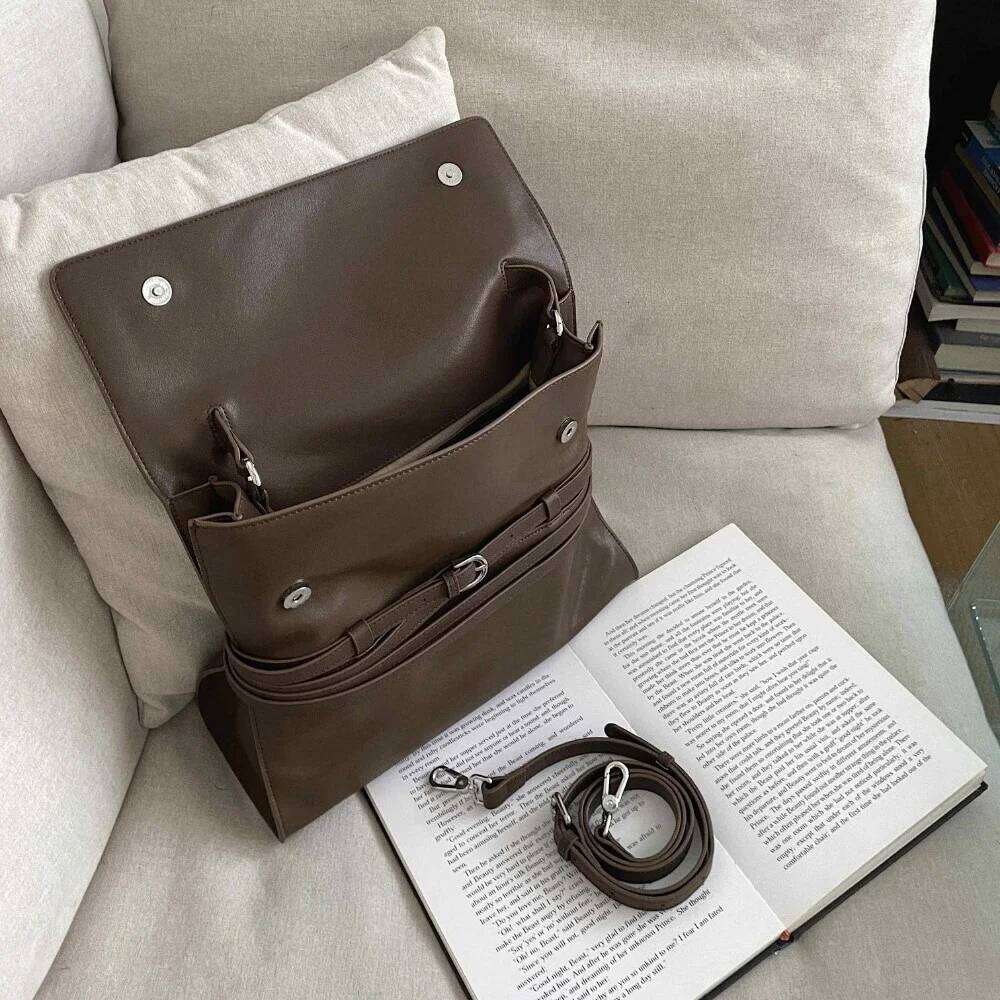 Motingsome 2025 New Designer Bags Cowhide Leather Woman Bag Shoulder Handbag Messenger Tote Hobos Female Purses Black