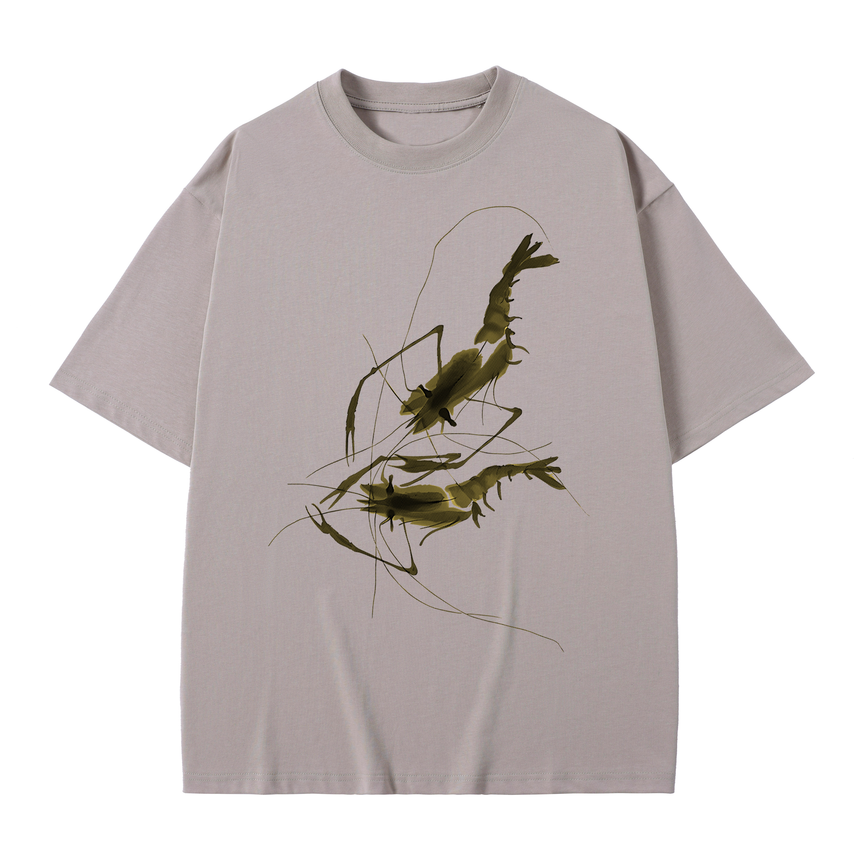 T-shirt men's top designer cotton T-shirt Silver the golden crayfish short sleeved clothing high-quality fashionable T-shirt BROADTRUE