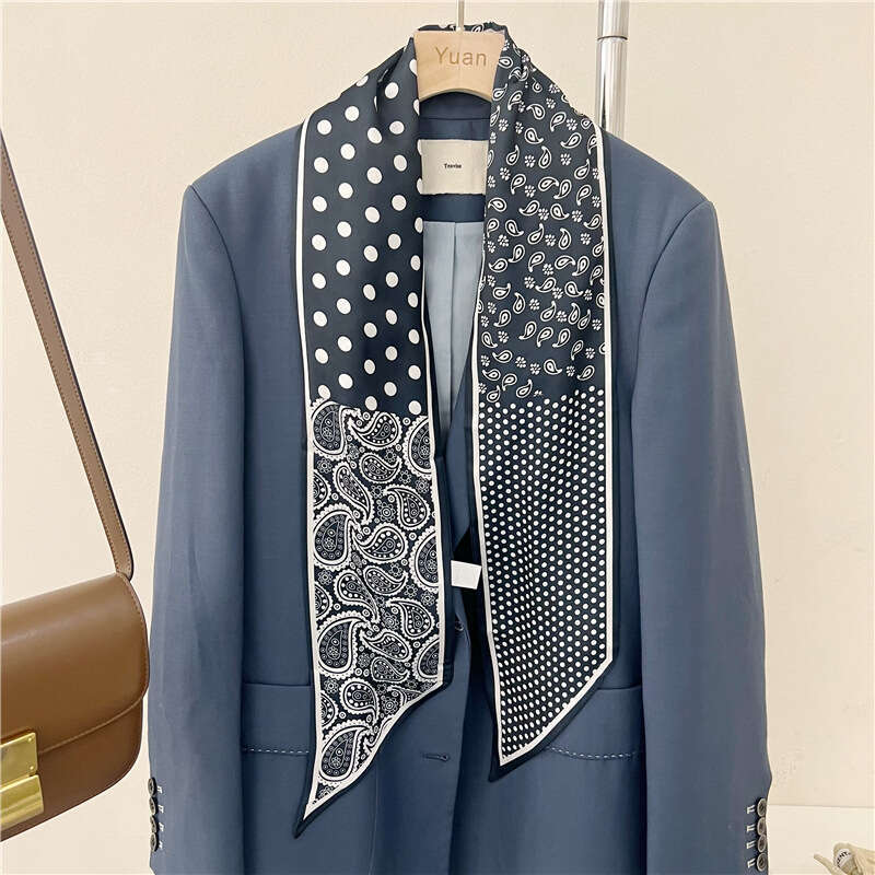 Women's Light Luxe Silk Throat Scarves - Multi-Purpose Summer Ties & Headbands for Casual Chic