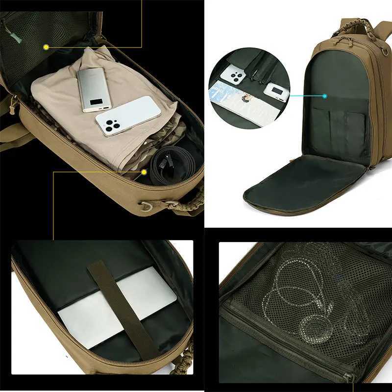 Tactical Climbing Backpack Sports Storage Equipment Rucksack Outdoor Hiking Camping Trekking Bag Large Sport Weekend Luggage BagW250603