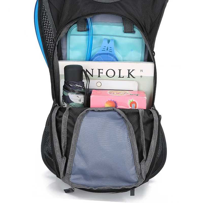 15L Outdoor Sport Cycling Climbing Water Bag Hydration Backpack UltraLight Rucksack Hiking Bike Riding Pack Bladder KnapsackW250603