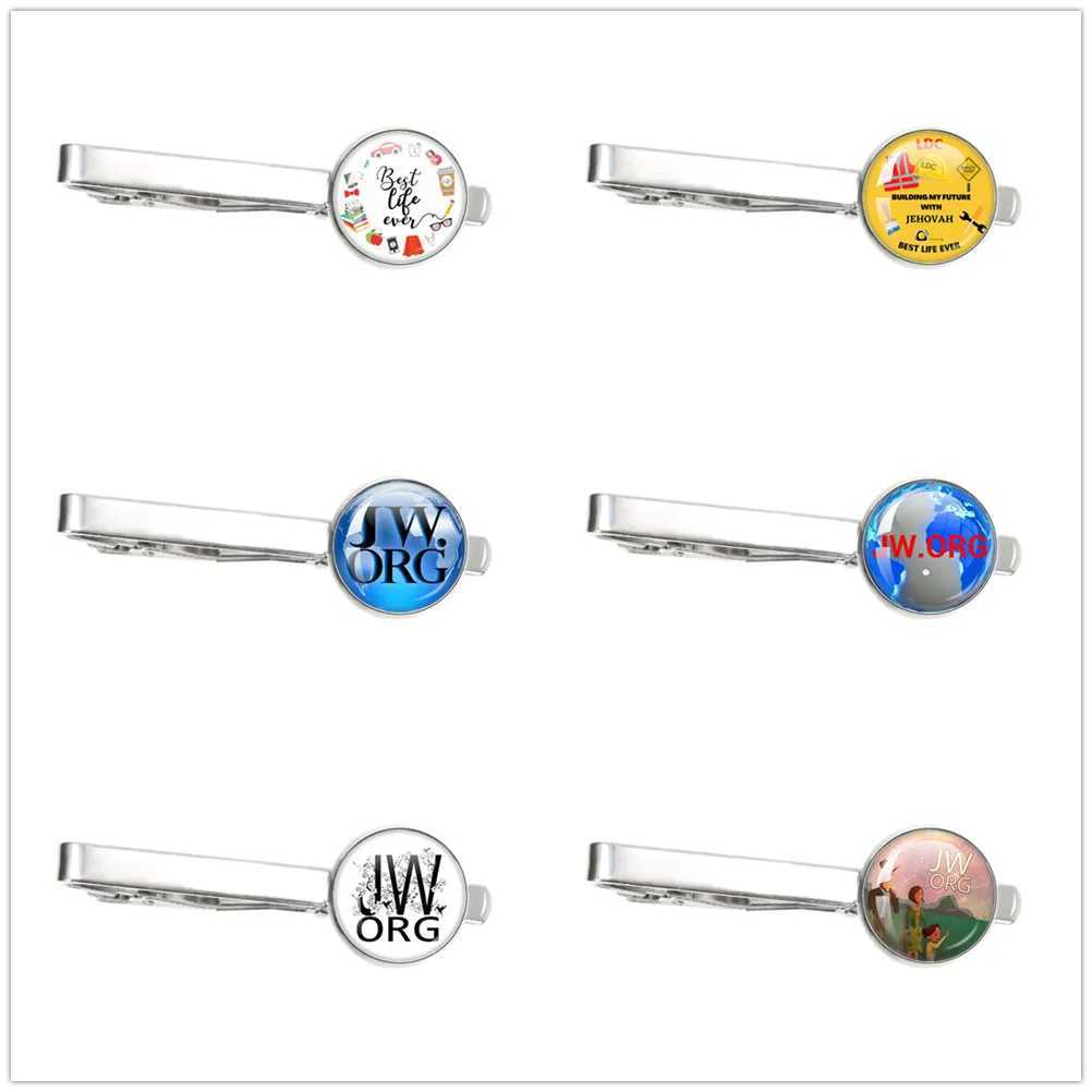 Hot Selling Personalized JW.org The Best Life Ever Tie Clip JW.ORG Tie Clip Glass Dome Handmade Jewelry For Men Gift W250604