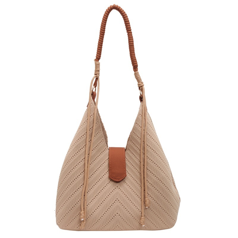 Free Shipping Designer Bag Autumn And Winter Large Capacity For Women 2025 New Casual Commuter Shoulder Lightweight Knitted Tote Bucket Bag