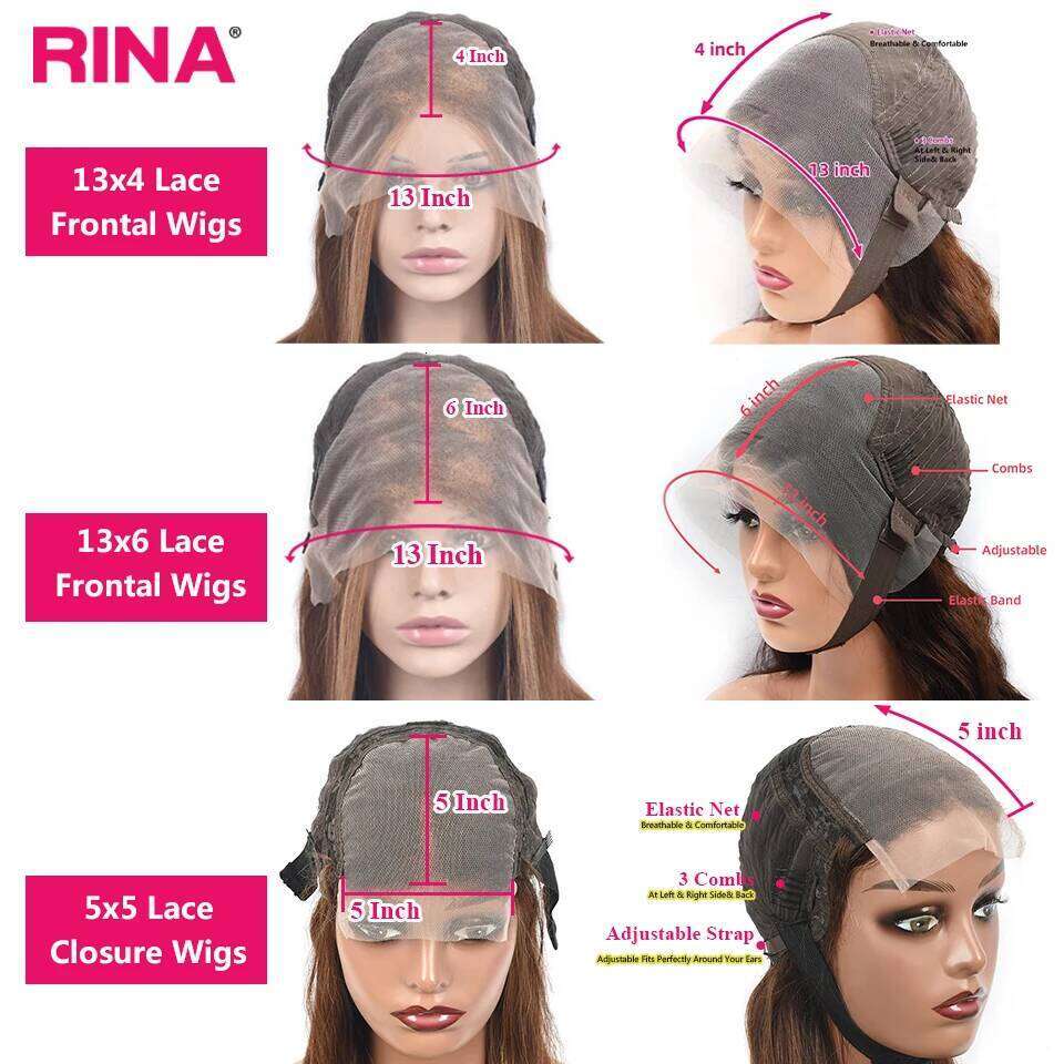 Ombre 13X6 13X4 Transparent Frontal Straight Blonde with 1B Roots Human Hair Lace Front 5X5 Closure Wig