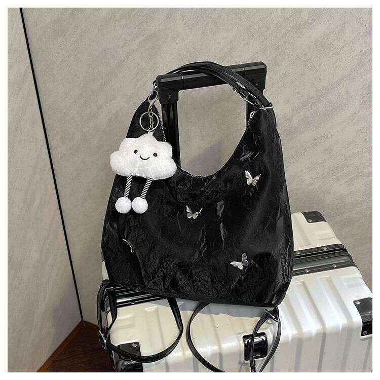 Women's Large Capacity Butterfly Decor Shoulder 2025 New Fashion Commuter Backpack Multi-use Tote Bag