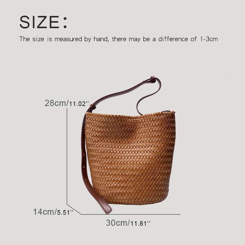 England Style Vintage Small Bucket Bags For Women Designer Handbag And Purses 2025 New In PU Hand Woven Underarm Shoulder
