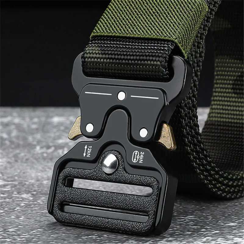 Plus Size 150 170cm Mens Belt Army Outdoor Hunting Tactical Multi Function Combat Survival Marine Corps Canvas Nylon Belts 2024 W250604