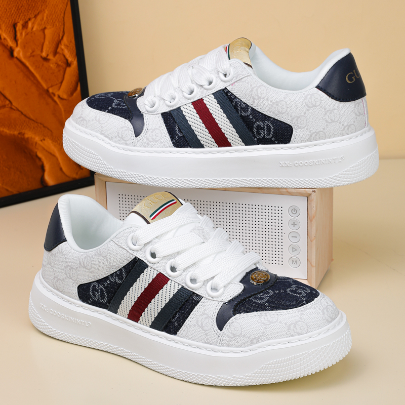 Shoes designer Lace up Thick Sole Flat Casual Shoes Mixed Color Patchwork Sneakers Daily vacation Walking Shoes Unisex CSLT
