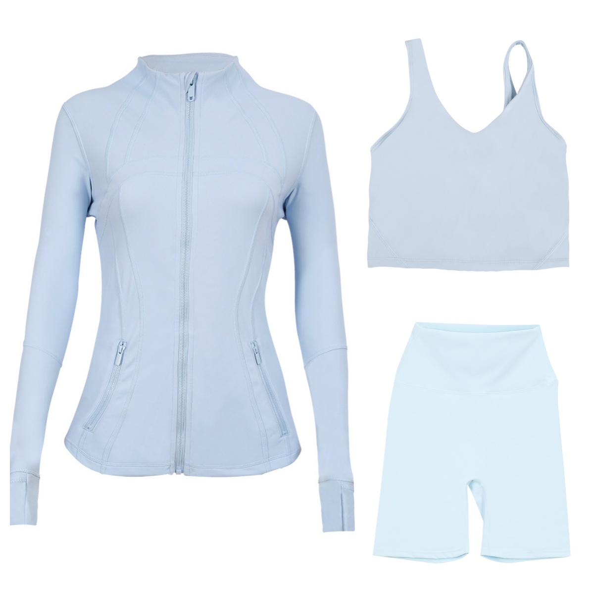 Women designer Yoga suits jackets shorts Fitness sets High Waist Shorts Sports Jackets Zip Up Coat Elastic Sportswear Outfits Short Pants Suits