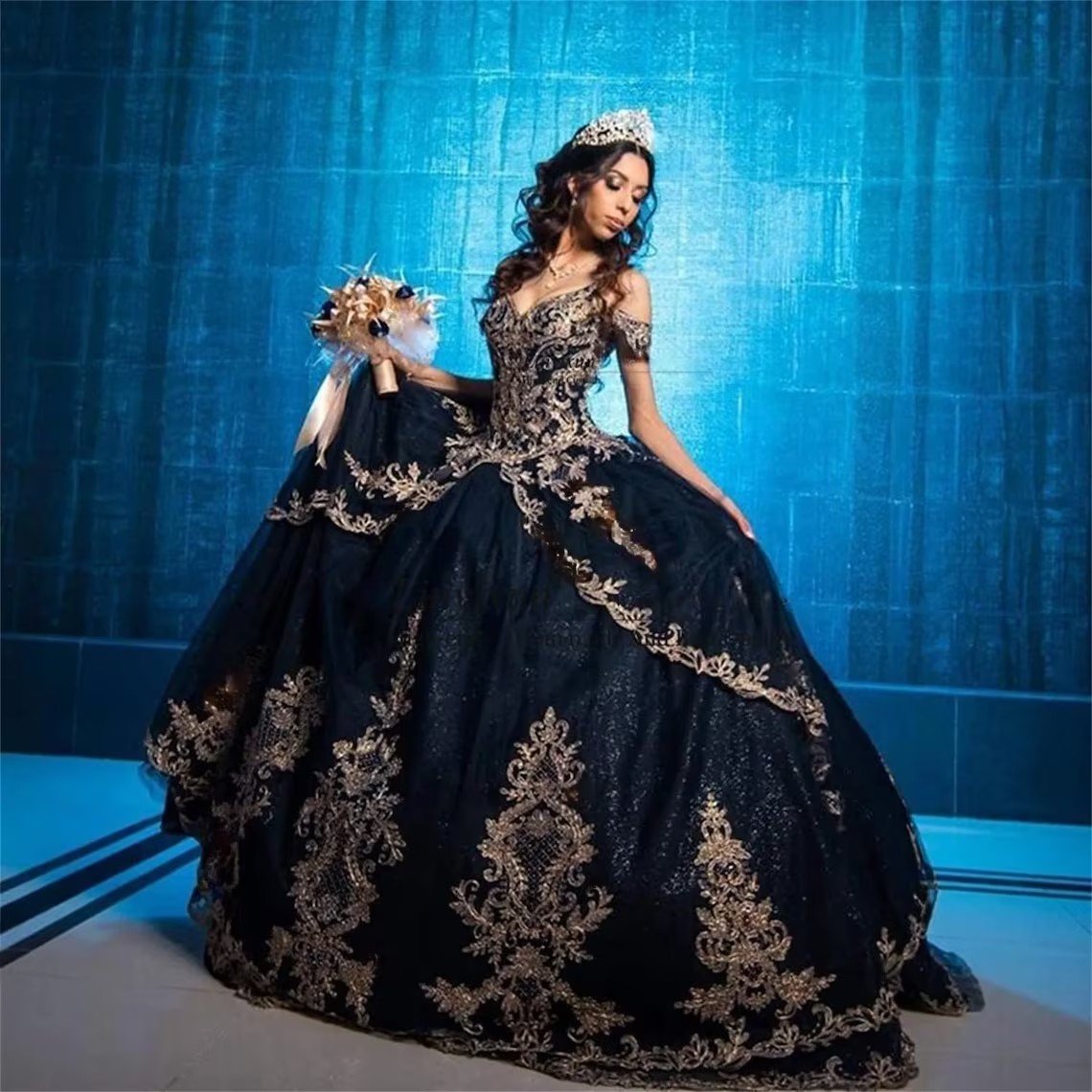 Princess Strapless Quinceanera Dress Appliques Birthday Ball Gown Vestidos De Novia Appliques Graduation Gown Sweet Prom Party Gowns 01
