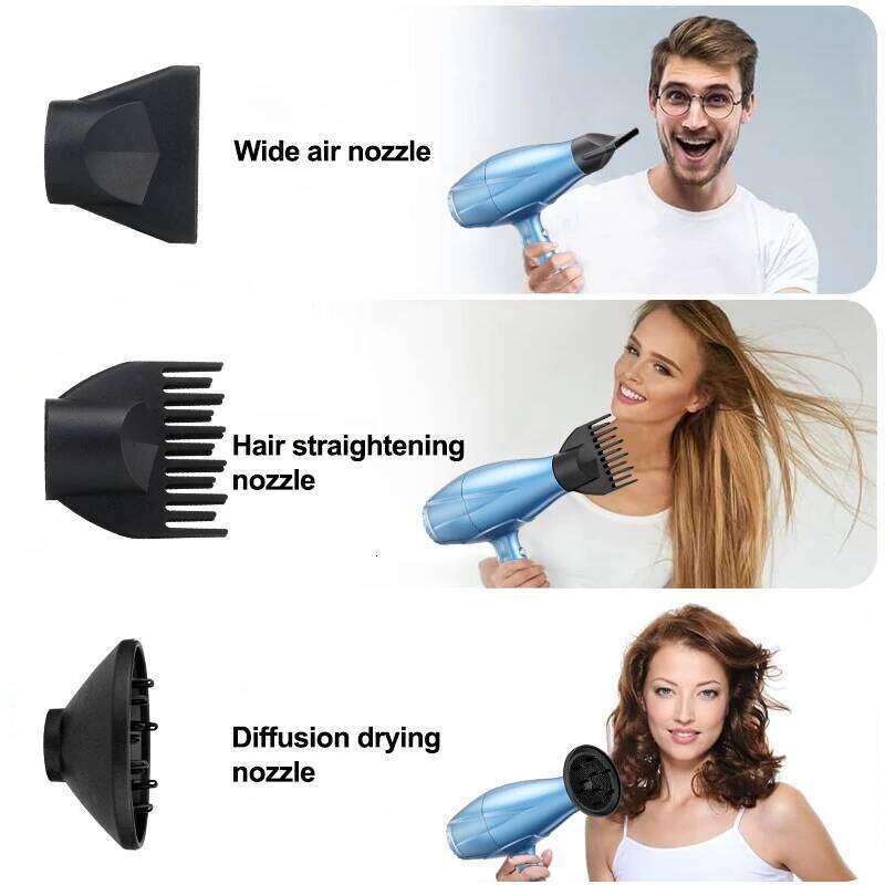 RESUXI 452 2 In 1 And 3 Level Wind Speed Set Dryer Straight Curly For Hair Flat Straightener