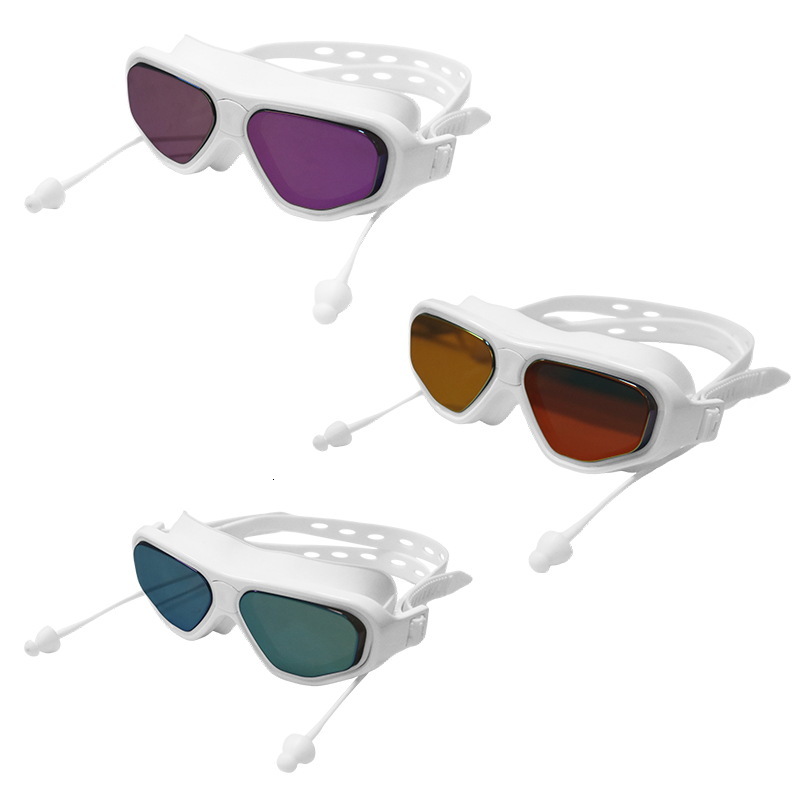 Colorful Coated Anti-Fog HD Non-Tightening Simple Fashion Style Non-Prescription Electroplated Swimming Goggles Factory