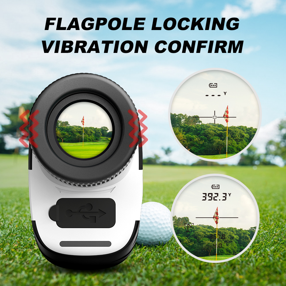 REVASRI Golf Rangefinder with Slope Switch, 1090 Yards Laser Range Finder with Flag Locking Vibration, 6X Magnification Monocular and USB-C Rechargeab