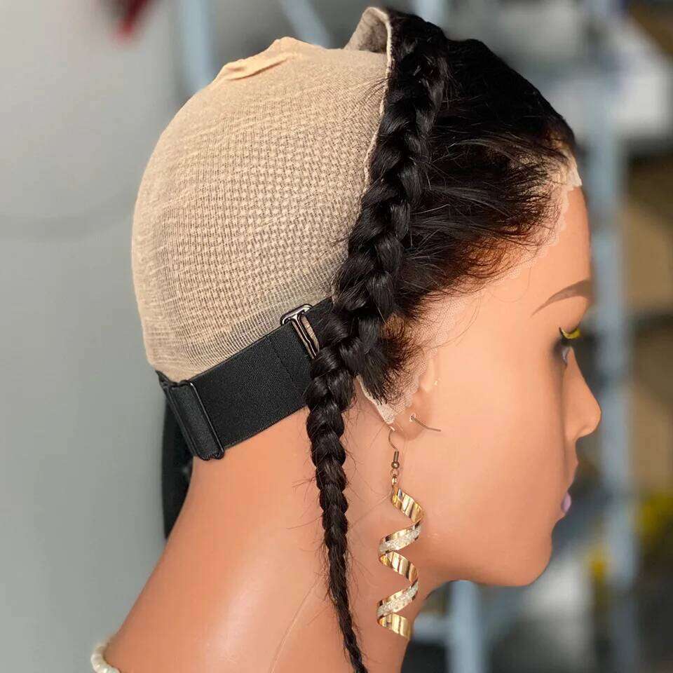 Top Grade 12 Inch To Ear Braided Hairpiece Bleached Knot Full 13x4 Lace Frontal Human Extension Unprocessed Virgin Hair