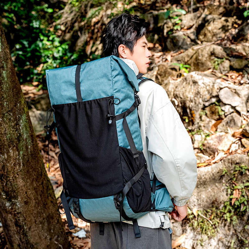 Outdoor Hiking Bag 40L Expandable Capacity Travel Lightweight Scratch-Resistant Waterproof Roll-Top Backpack