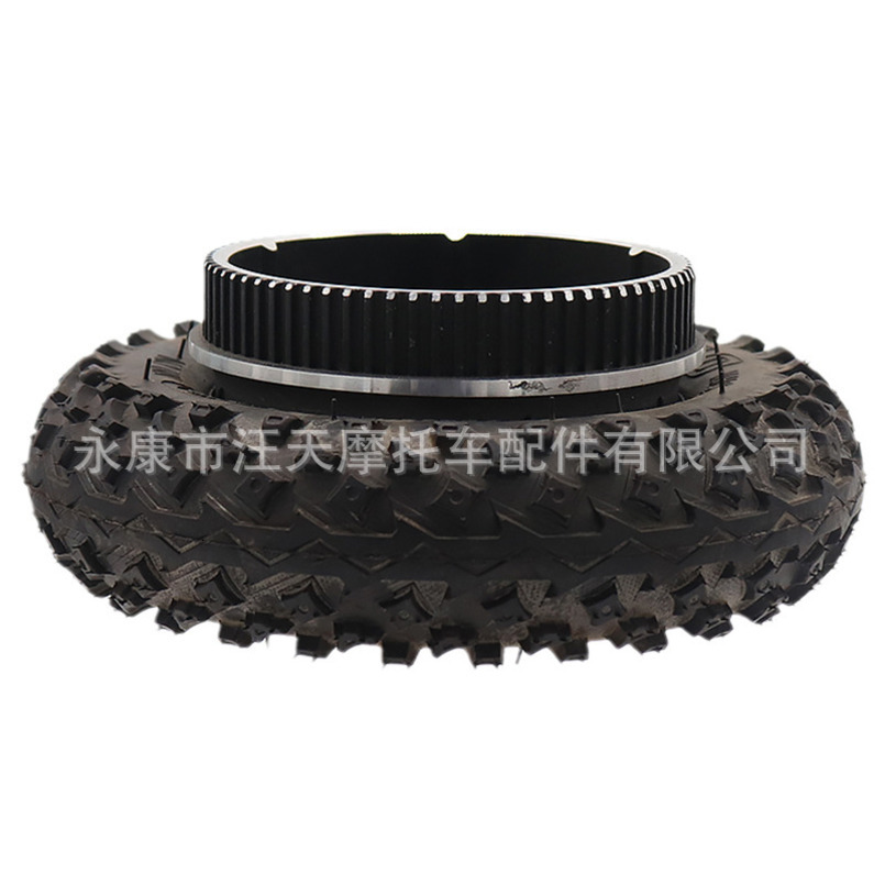 8inch Electric Skateboard Synchronous with Gear Power Belt Iatable Wheel Aluminum Alloy 200X50