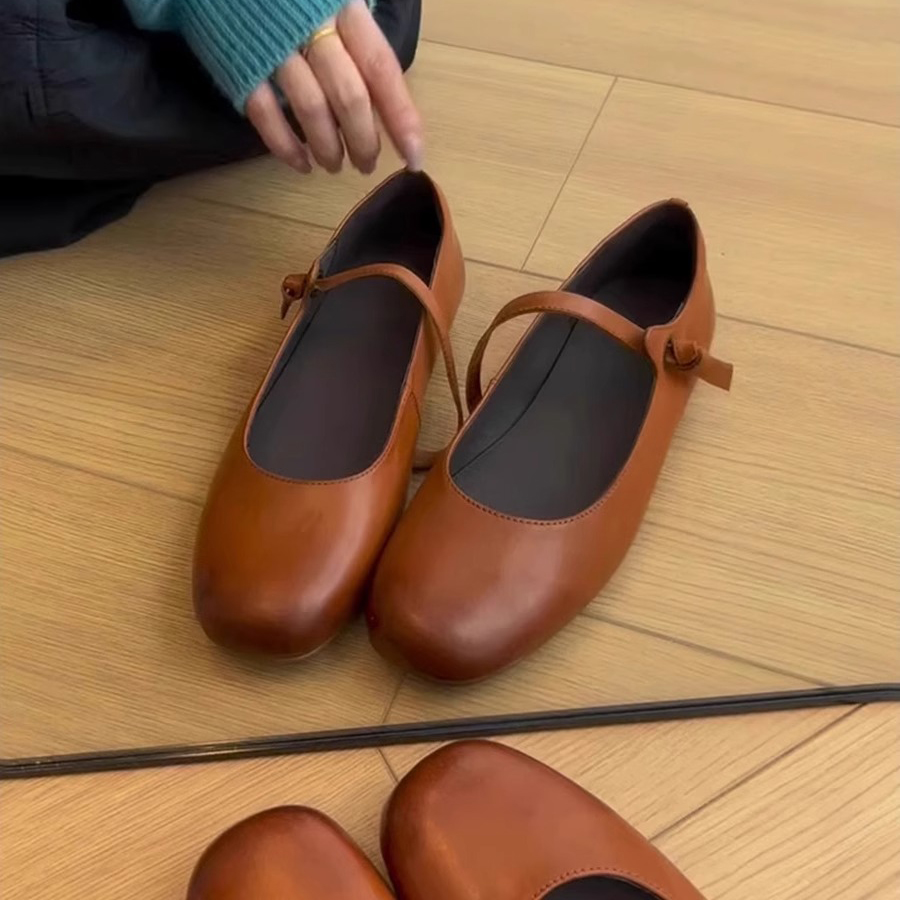 fashion loafers womens ballet flats heels mary jane shoes low-heels soft leather women designer shoes balck brown pumps elegant luxury heels single sh