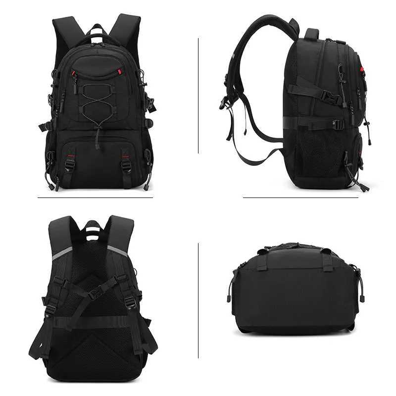 USB Climbing Backpack with Shoes Pack Lightweight Travel Laptop Rucksack Outdoor Camping Hiking Knapsack Sport Luggage Schoolbag W250603